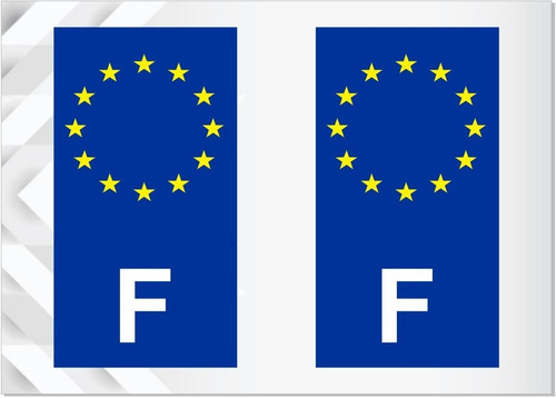 2 Adesivos França União Europeia - Francês - Outros Países