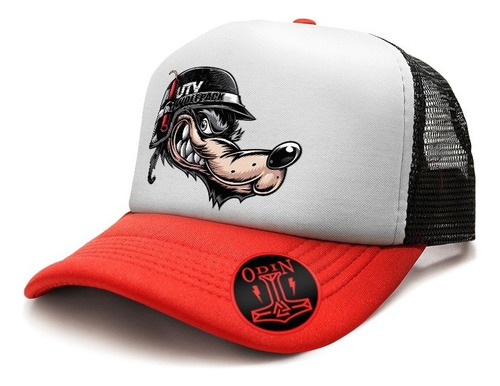 Gorra Personalizada Lobo Motociclista