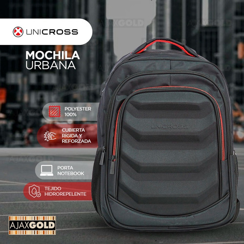 Imagen 2 de 9 de Mochila Porta Notebook Usb Urbana Grande Reforzada Tablet