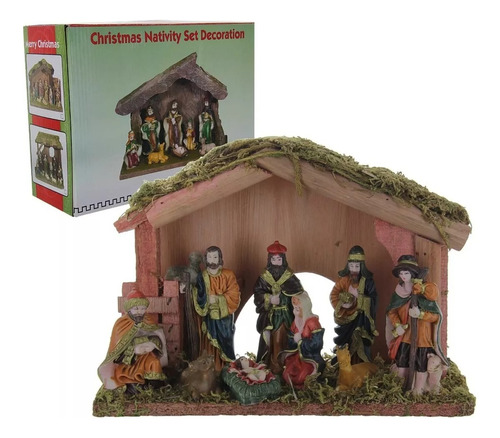 Pesebre Con Casa 10 Figuras Ideal Navidad