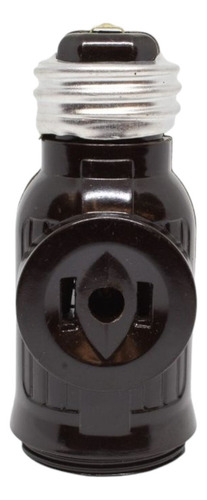 10 Pack Socket Portalampara Doble Ladron Negro Aksi