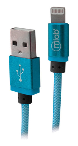 Cable Usb Lightning Microlab Azul