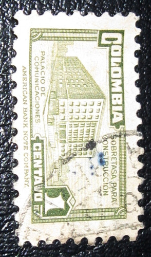 Estampilla 1 Centavo 1948 Colombia Sobretasa Construc.oferta