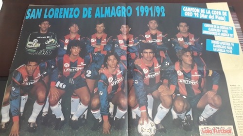 Póster Super Gigante San Lorenzo 1991/92 Nuevo