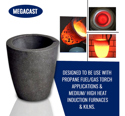Crisol #3 6kg Megacast Arcilla/grafito Para Fundir Metales