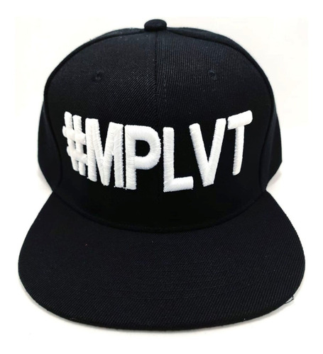 Imagen 1 de 2 de Gorra Plana Ezequiel Adulto Negro Bordado #mplvt Pelan Todos