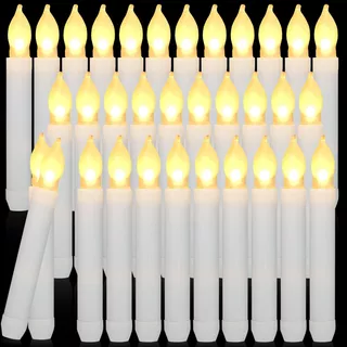 60 Pcs Flameless Led Taper Candles Battery Operated Candles