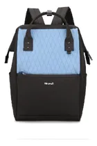 Comprar Himawari - Mochila Escolar O De Viaje Porta Laptop H0711-4 Color Azul Y Negro Diseño De La Tela Lisa
