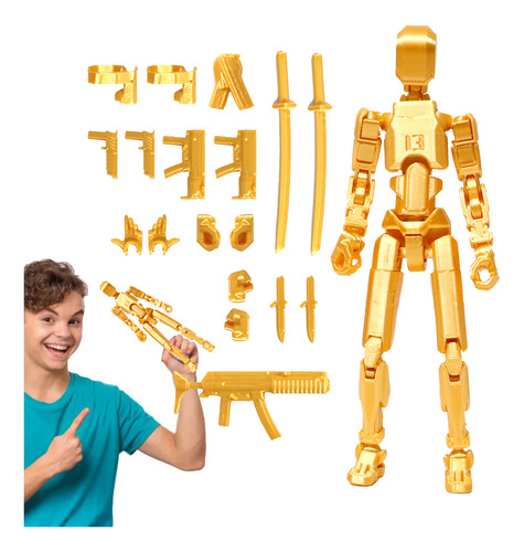 Figura Acción T13,juguetes Robot Multiarticulado Impreso3d