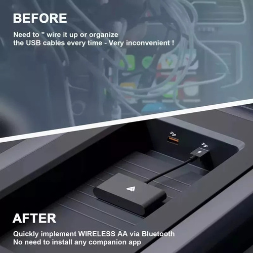` Adaptador Conversor Sem Fio Para Carro Android Auto C