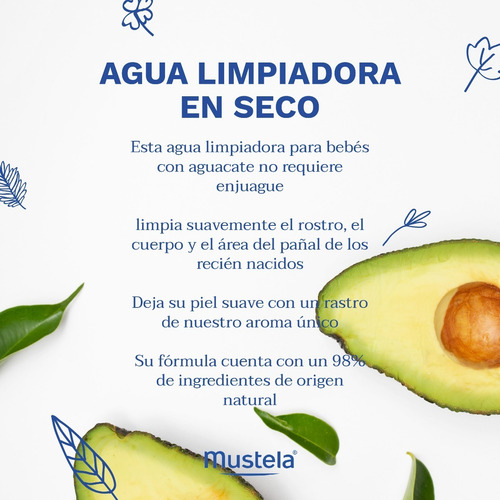 Imagen 3 de 5 de Mustela Agua Limpiadora En Seco 300 Ml
