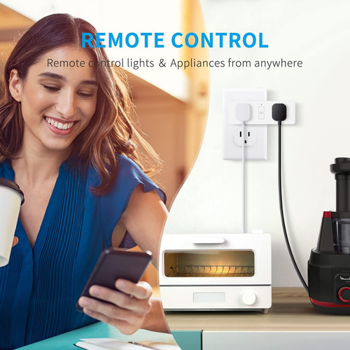 Junlit Enchufe Inteligente Dual, Extensor De Salida Wifi De