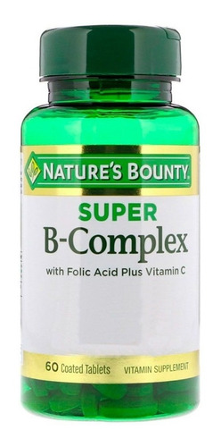 Suplemento En Cápsulas Nature's Bounty Super B-complex Vitaminas En Frasco De 0ml 60 Un