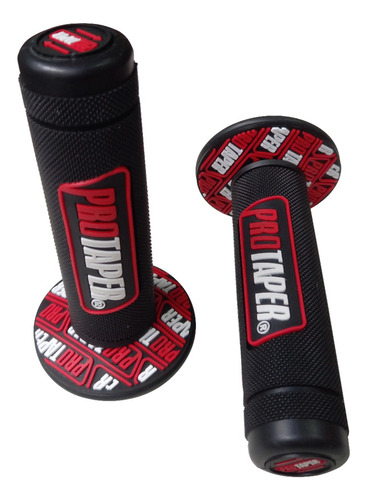 Puños Pro Taper Para Moto Enduro Calle Motocross Negro-rojo