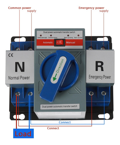 Interruptor Doble Tiro Transferencia Automática 2 Polos 63a