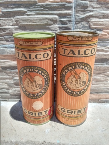 2 Antiguas Latas De Talco Griet De 370 Gramos - Jazmin