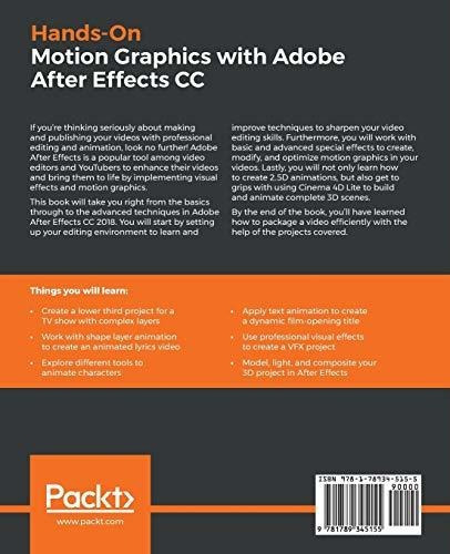 Book : Hands-on Motion Graphics With Adobe After Effects Cc | Envío gratis