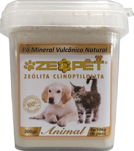 Zeopet 300g - Zeolita Em Pó - Detox Animal 100% Natural