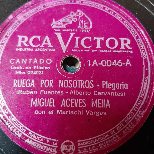 Pasta Miguel Aceves Mejias Maricahi Rca Victor C185