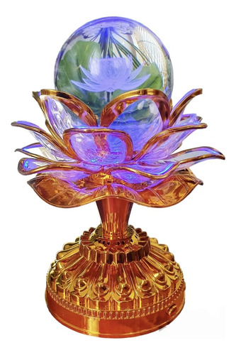 Flor De Lotus Toca 21 Mantras Com Luzes 7 Chakras Reiki 