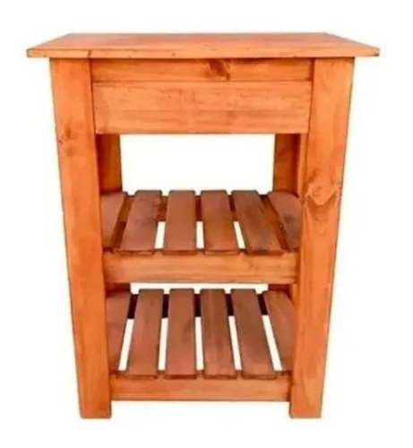 Imagen 1 de 6 de Vanitory Madera Deck 50 Cm Tapa Para Bacha Baño Apoyo
