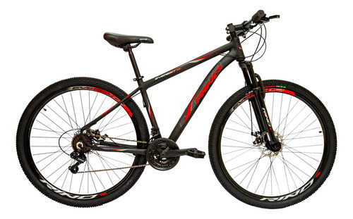 Bicicleta Aro 29 Rino Everest Cambios Shimano 21v - Roller Cor Preto/Vermelho Tamanho do quadro 15