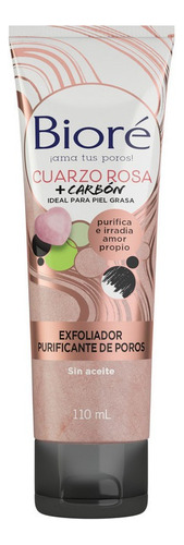 Bioré Cuarzo Rosa Y Carbón Exfoliador Purificante