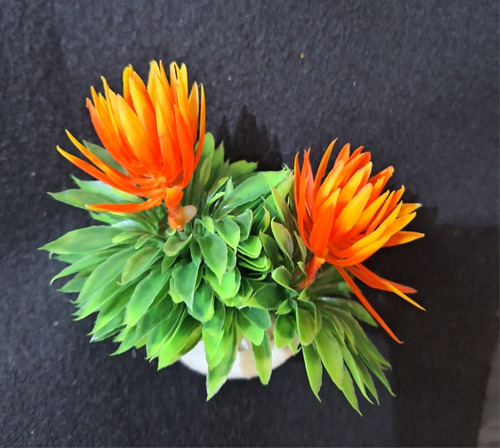 Adorno Para Pecera/ Terrario, Planta Artificial Aloe Doble