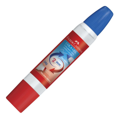 Cola Gel Faber Castell 2 Bicos Escola Artes Transparente Kit