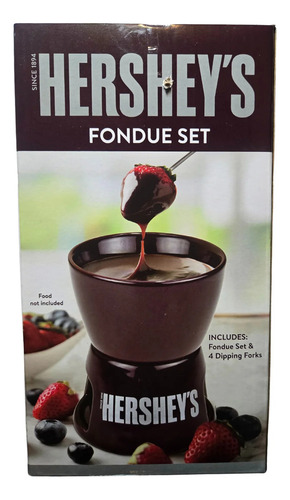Hershey S Fondue Chocolate Set Incluye 4 Tenedores Color Hersheys Fondue Set