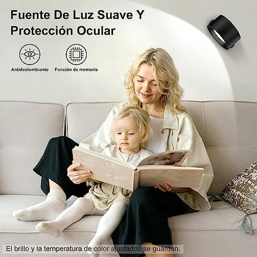A Aplique De Pared Interior Regulables Moderno 360° De