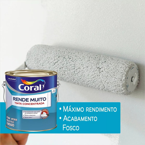 Tinta Acrílica Rende Muito Gelo 3,6 Litros Acabamento Fosco Cor Branco/gelo