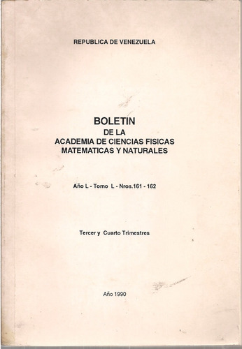 Boletin De La Academia De Ciencias Fisicas Matematicas Y Nat