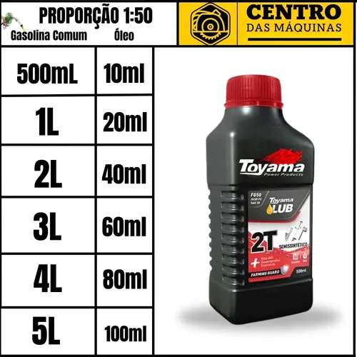 Óleo Toyama Lub Fg50 500ml 2t Para Roçadeira Toyama Rt52l