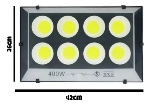 Foco Reflector Led 400w 36.000lm Cancha Gimnasio Galpones