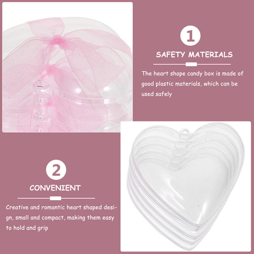 Caja De Regalo Transparente Con Forma De Corazón Para Carame