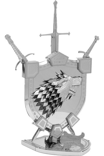 Rompecabezas Metálico 3d Tronos: Estandarte Casa Stark