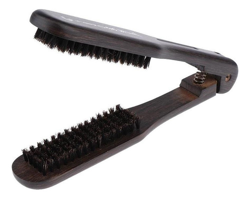 .. Cepillo Alisador De Pelo Con Mango De Madera En Forma De