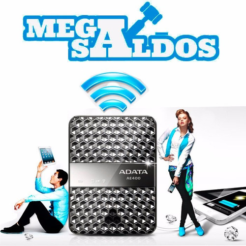 Megasaldos Lector Disco Duro Wifi Usb Sd + Bateria Adata Air