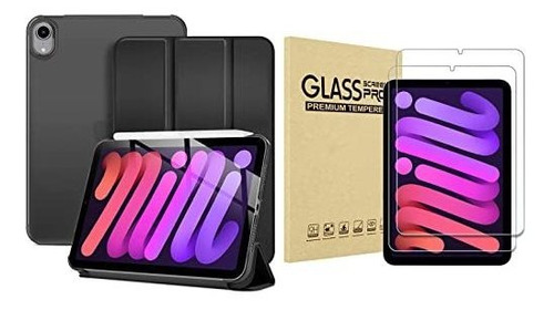 Funda Para iPad Mini 6 De 8.3 Pulgadas 2021 Con 2 Micas