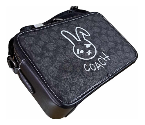 Bandolera Coach Mk Ax Original Black Bunny De Hombre - Dargs