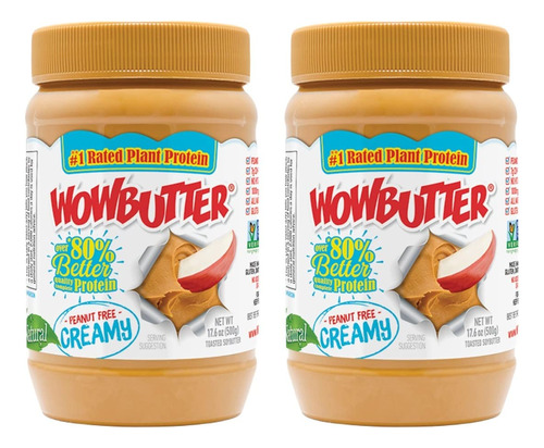 Wowbutter Tarros Cremosos Naturales De 1.1 Libras, 1 Unidad,