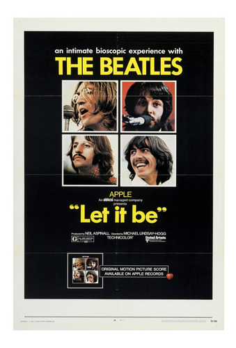 Lamina Para Enmarcar Cuadros Poster Let It Be The Beatles