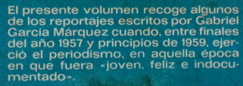 Cuando Era Feliz Indocumentado Gabriel Garcia Marquez N Pj R