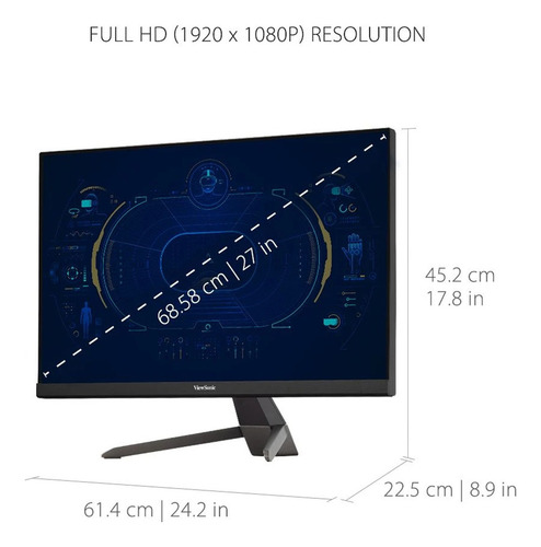 Monitor Gamer Viewsonic Vx2767-mhd 27puLG Full Hd 1080p Led
