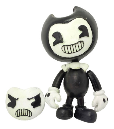 Imagen 2 de 5 de Juguete Bendy Ink Machine Figura Blanco Brilla Oscuridad En