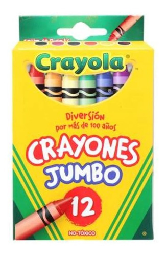 Crayola Crayon Jumbo De Cera Crayola, Paquete De 12 Colores