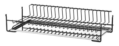 Escorredor De Louça 29 Pratos Suspenso Aéreo Preto Bandeja I