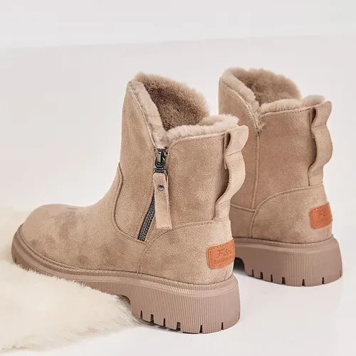 Zapatos De Algodón Cálidos De Terciopelo Moda Botas Martin