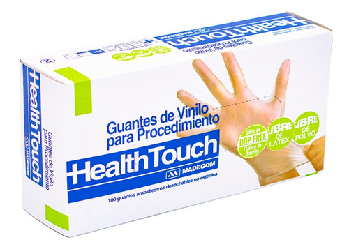 Guante Vinilo Talla M. Healthtouch